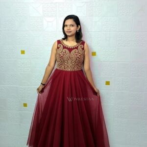 iwg00212 handworked net gown