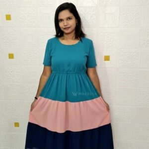 iwf00123 multicoloured georgette frock